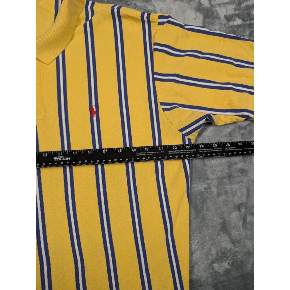 Vtg Polo Ralph Lauren Mesh Pique Polo Shirt Sz XL Stripes Prep Classic